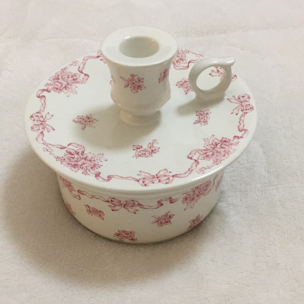 Vintage Laura Ashley Candle Holder and Vanity Storage